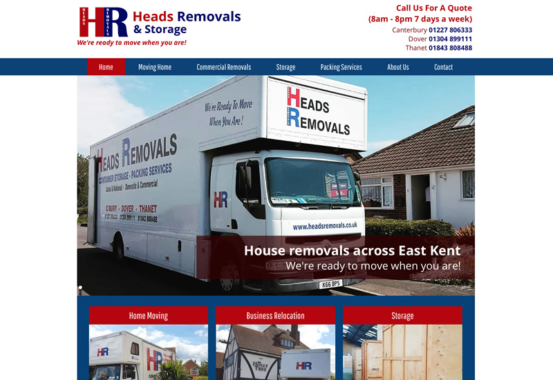 Website design for Heads Removals