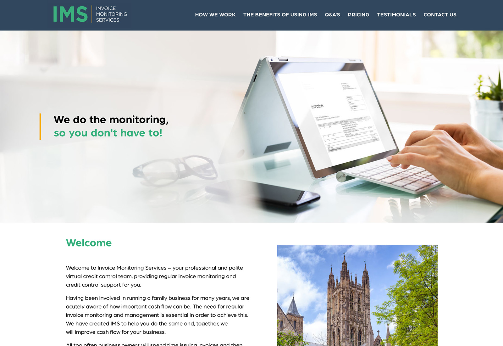 Website design for Invoice Monitoring Services