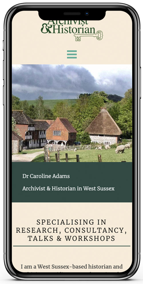 Website design for Key To The Past