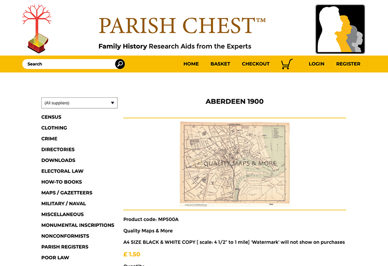 Website design for Parish Chest
