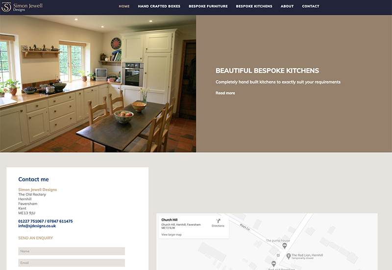 Website design for SJ Designs