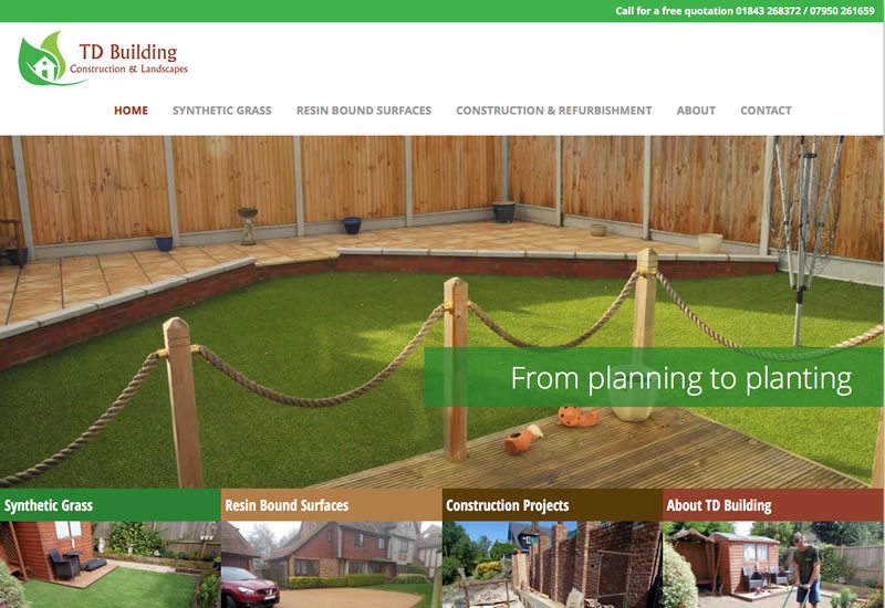 Website design for Thomas Developments